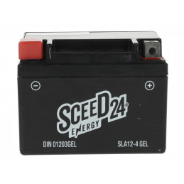Sceed24 Batterie SLA12-4GEL, 12 V, 4 A, Gel / SLA