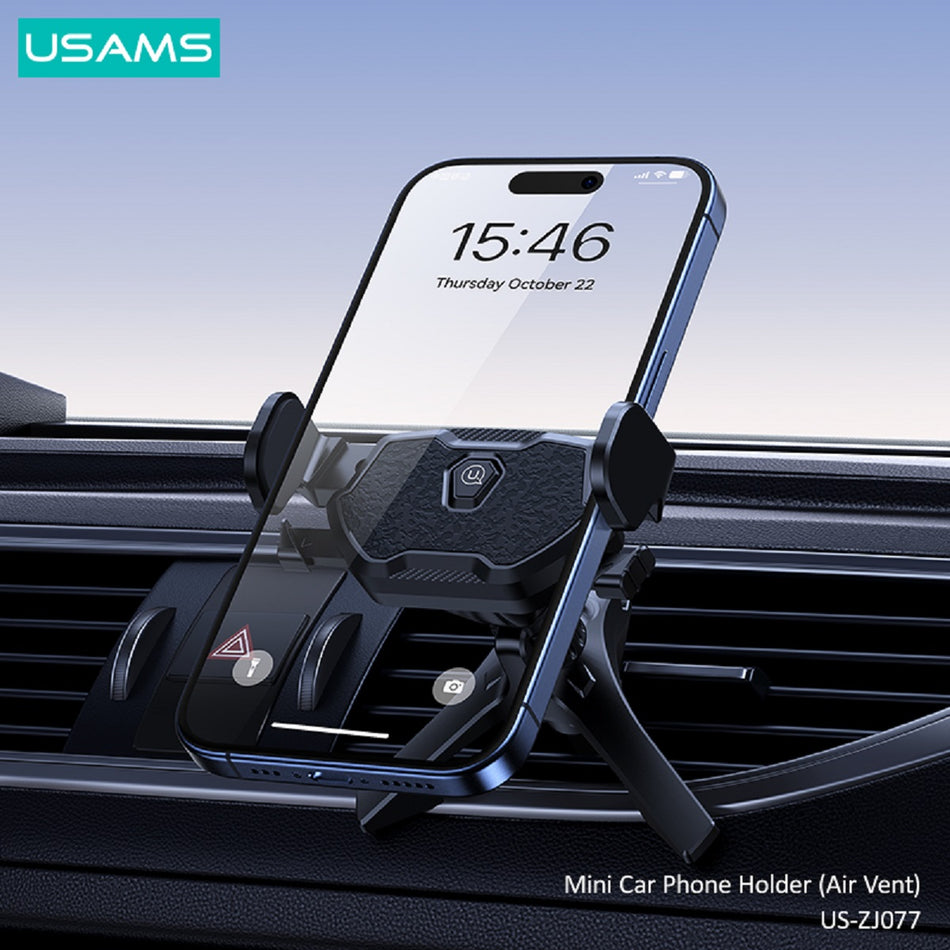 USAMS US-ZJ077 Mini Car Phone Holder (Air Vent) Handy-Halterung Stabile Klemmarme, für 4,7-6,9 Zoll Mobiltelefone