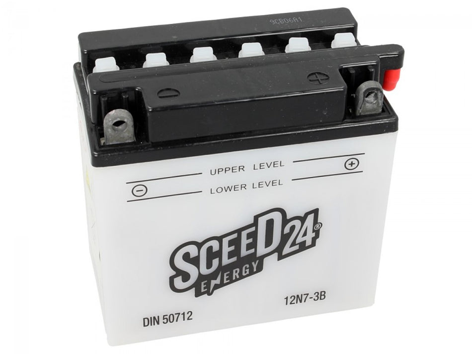 Sceed24 Batterie 12N7-3B, 12 V, 7 A, Standard, TOP PREIS-TOP QUALITÄT ohne Säure, 134x76x137 mm