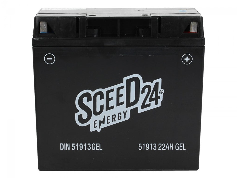 Sceed24 Batterie 51913 Gel, 12 V, 21 A, Gel / SLA, TOP PREIS-TOP QUALITÄT Factory activated, ohne Säurepack