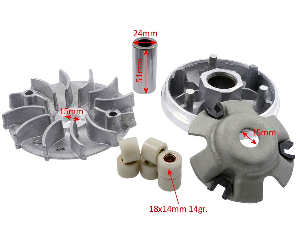 Variomatik Komplettkit für GY6 125ccm 152/157QMI China 4-Takt Roller