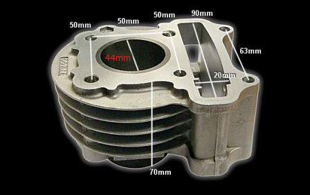 ZYLINDER  50ccm 39mm 4TAKT 139QA-B GY6 Roller Scooter BAOTIAN ZNEN YIYING REX