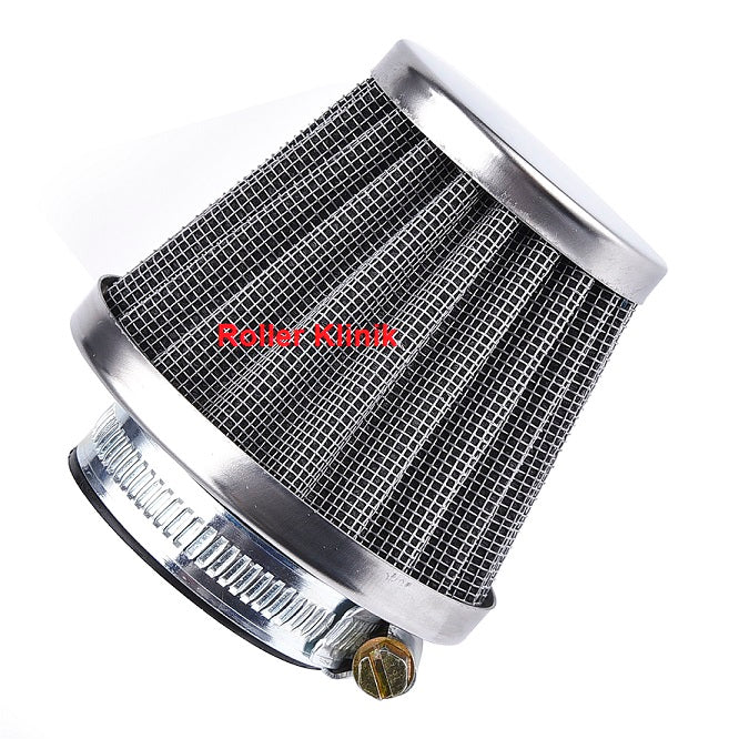 Universal Sportluftfilter Luftfilter Chrome 37-40mm für Motorrad Quad ATV Roller Mofa