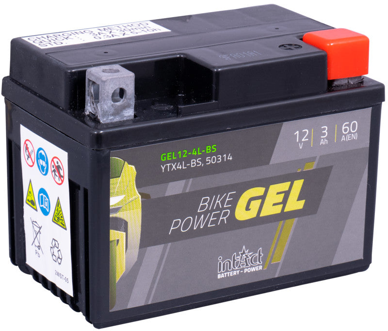 YTX4L-BS Roller Batterie GEL12 4L S 12V 3A (c20) 60 A (EN) YTX4L-BS