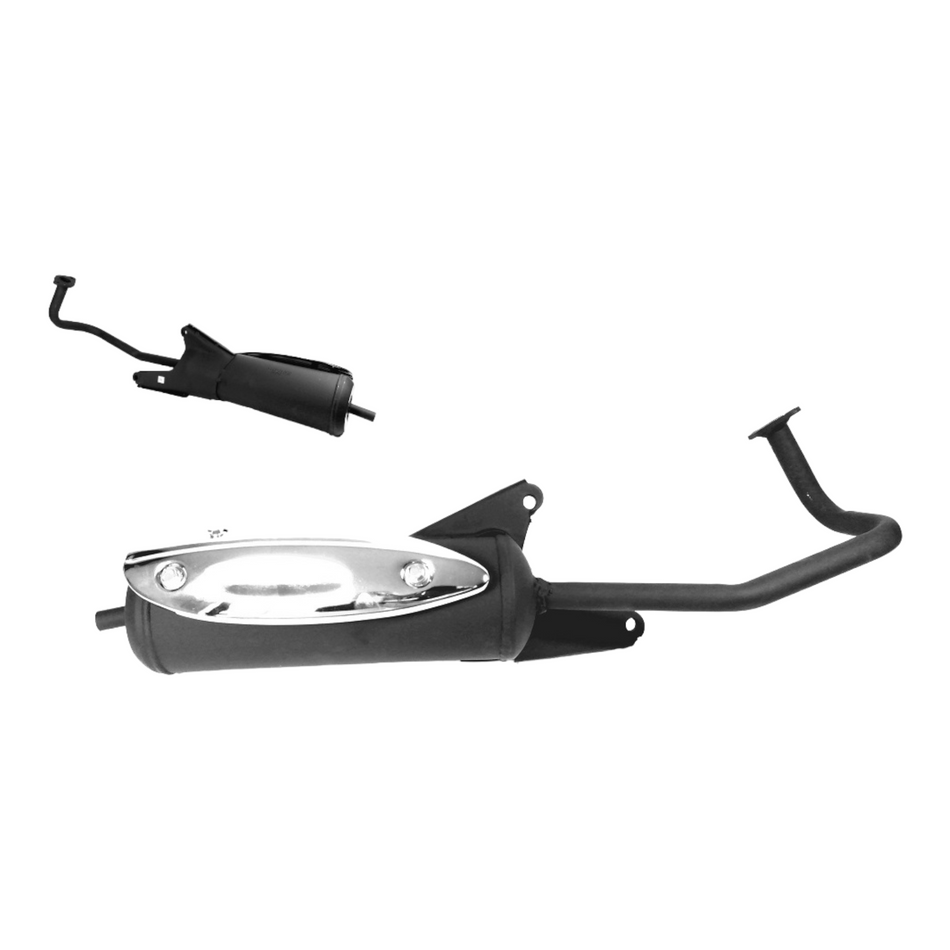 Auspuff komplett Standard GY6 50ccm für Znen Rex Baotian Benzhou  Ecobike Ering Flex Tech Huatian Lintex China Roller