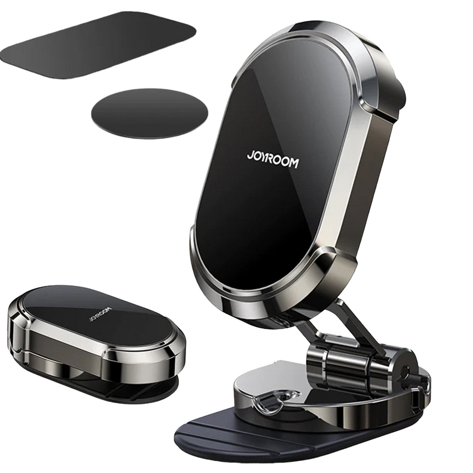 Joyroom JR-ZS312 Auto 360° magnetische selbstklebende faltbare Telefonhalterung (Armaturenbrett / Cockpit) Schwarz