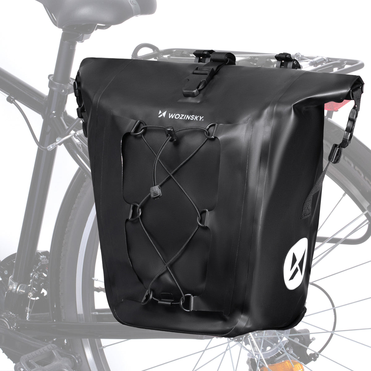 Wozinsky wasserdichte Fahrradtasche Kofferraumtasche 25l schwarz WBB24 – Roller Klinik