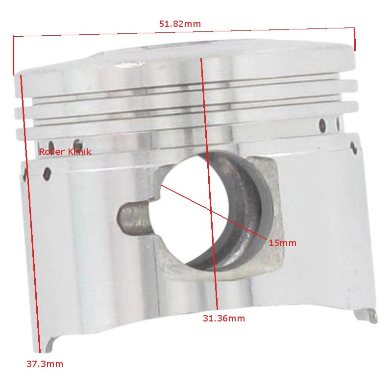 Kolben für 125ccm China Roller BN152QMA / QMI ROTRE ZNEN ZN125-H ZN125T-E