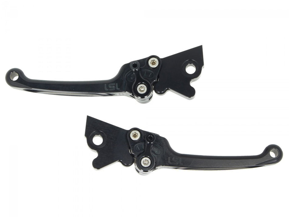LSL Bremshebelsatz einstellbar 203P004SW, schwarz, Aluminium für Piaggio