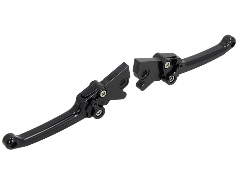 LSL Bremshebelsatz einstellbar 203P004SW, schwarz, Aluminium für Piaggio