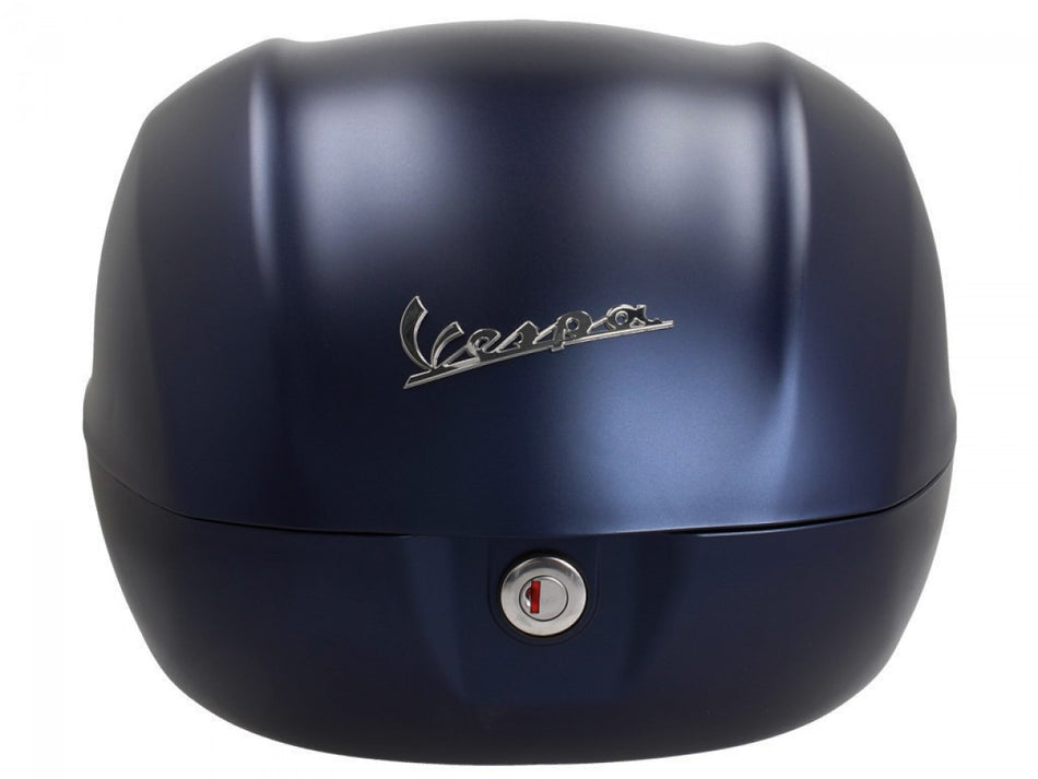 NF ProKit Top Case Kit 32 l, Suffix: DY_288/A deep blue matt opaco, Gepäckträger chrom, Rückenpolster braun, Vespa Primavera