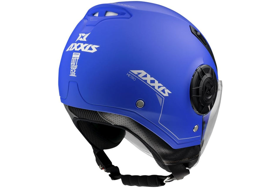 Axxis Jethelm Demi Jet, Metro, Solid, blau, matt, matt blue, S, ABS, ECE 22.05