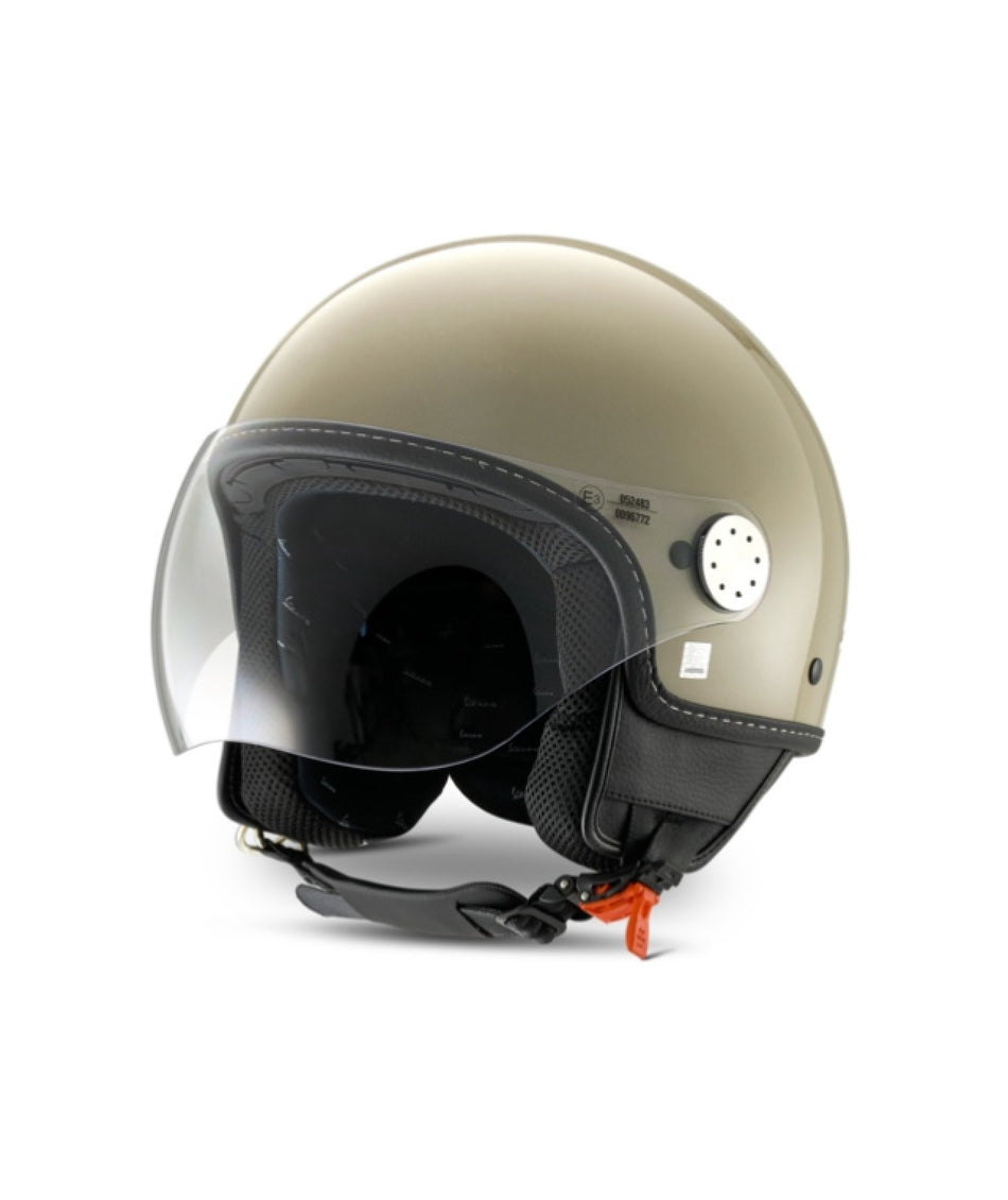 Vespa Jethelm Demi Jet, Visor 4.0, beige, glänzend, Suffix: Q01_beige Q01, XS, ABS, ECE 22.06