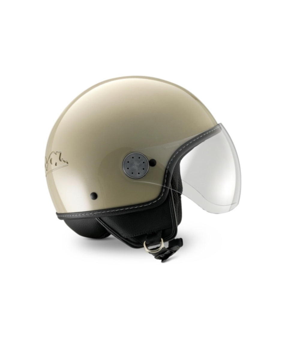 Vespa Jethelm Demi Jet, Visor 4.0, beige, glänzend, Suffix: Q01_beige Q01, XS, ABS, ECE 22.06