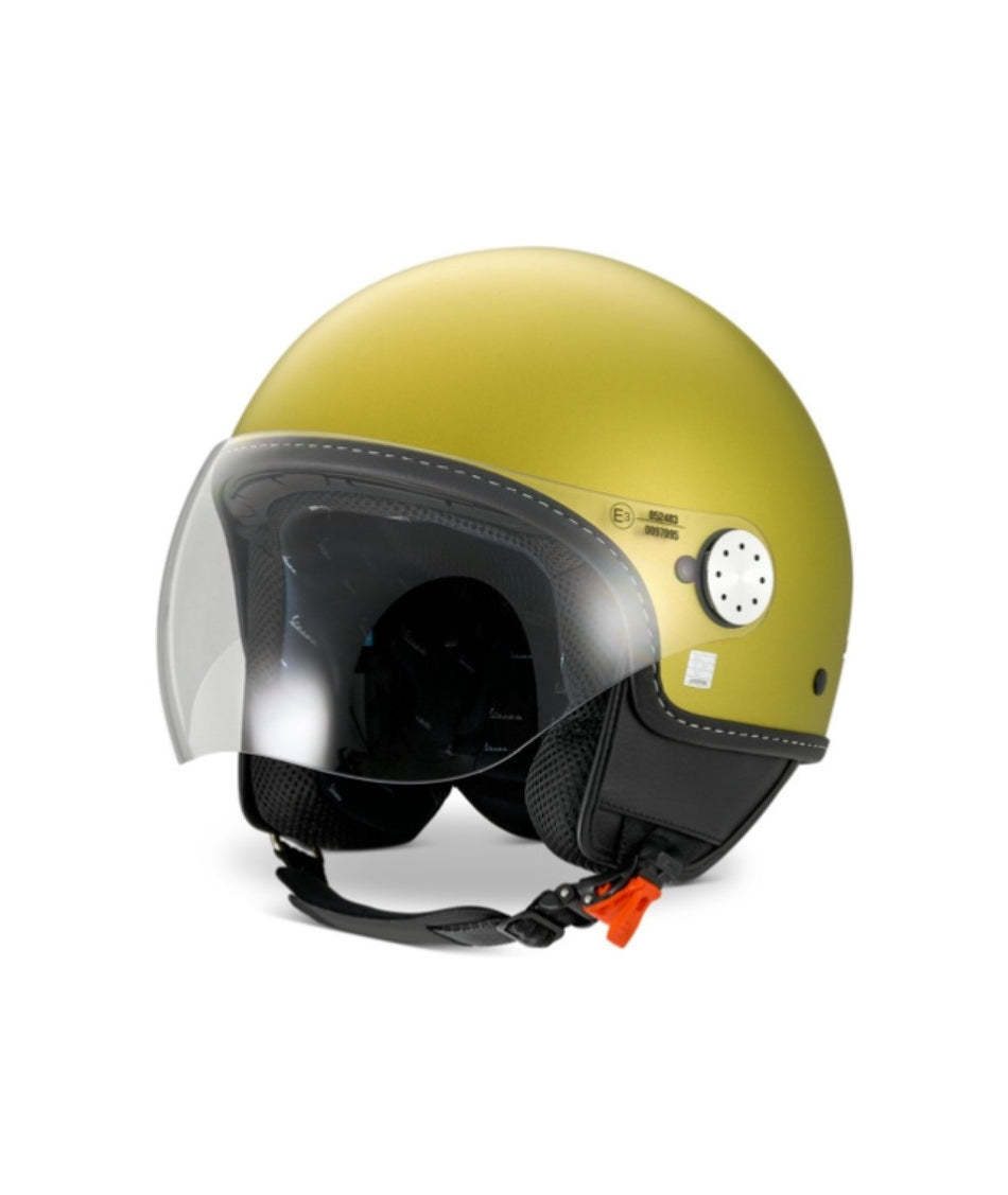 Vespa Jethelm Demi Jet, Visor 4.0, grün, matt, Suffix: V03_grün V03, ABS, ECE 22.06