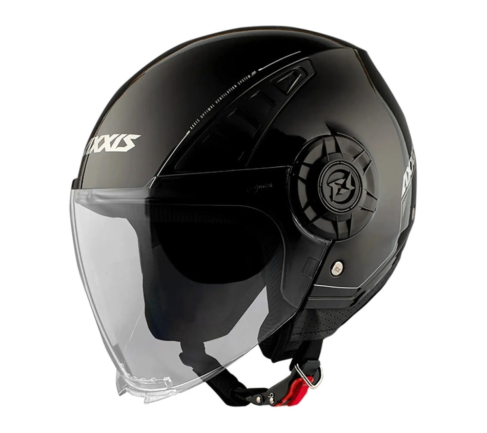 Axxis Jethelm Demi Jet, Metro, Solid, schwarz, glänzend, ABS, ECE 22.06