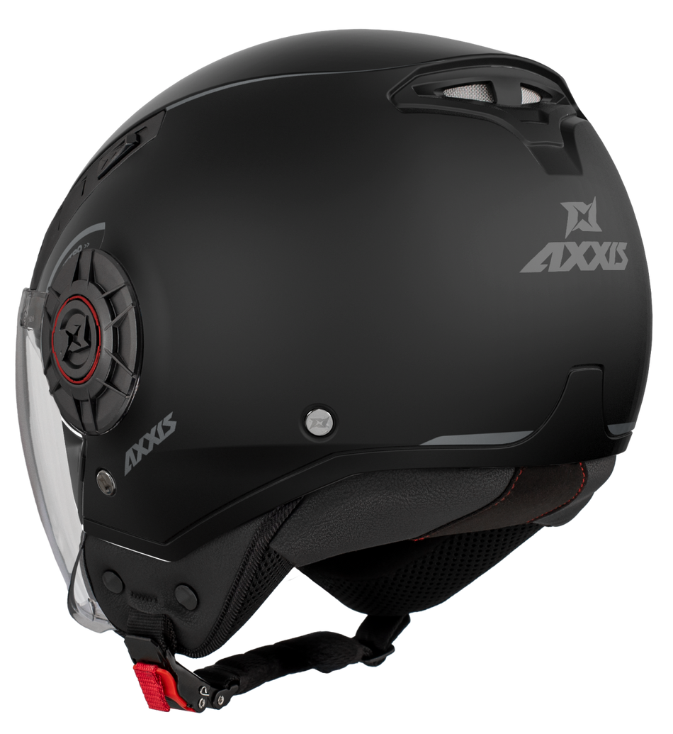 Axxis Jethelm Demi Jet, Metro, Solid, schwarz, matt, ABS, ECE 22.06