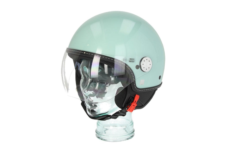 Vespa Jethelm Demi Jet, Visor 4.0, grün, glänzend, Suffix: VK_latte menta 350/A, XS, ABS, ECE 22.06