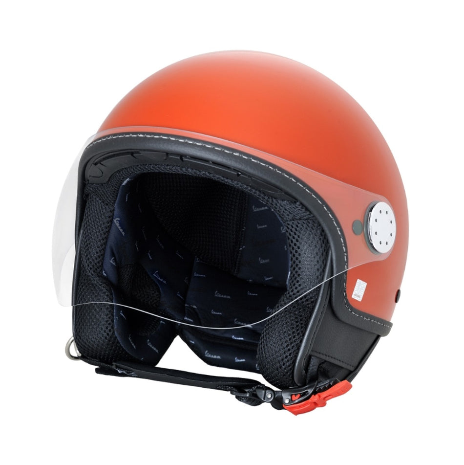 Vespa Jethelm Demi Jet, Visor 4.0, orange, matt, Suffix: A11_orange brick/orange impulsivo, ABS, ECE 22.06