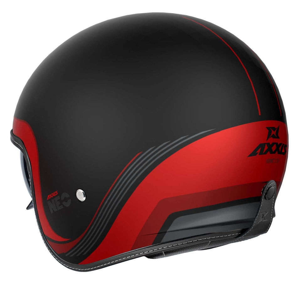 Axxis Jethelm Hornet S SV, Neo, ABS, schwarz, rot, matt, ECE 22.06
