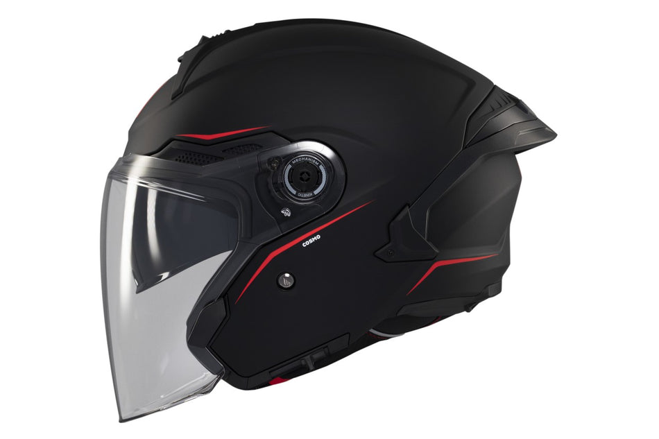 MT Helmets Jethelm Cosmo SV, Solid, ABS, schwarz, matt, ECE 22.06
