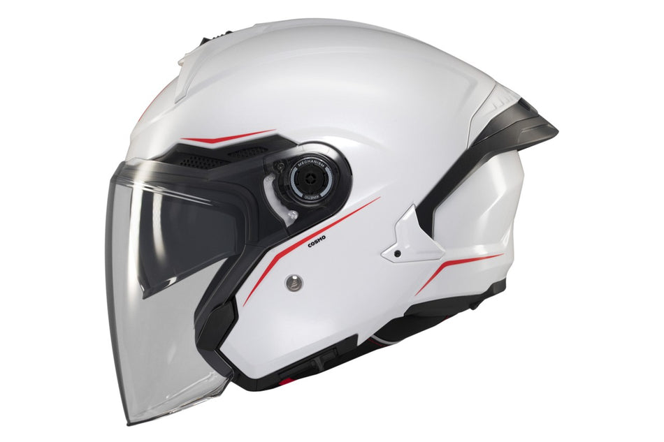 MT Helmets Jethelm Cosmo SV, Solid, ABS, weiß, glänzend, ECE 22.06