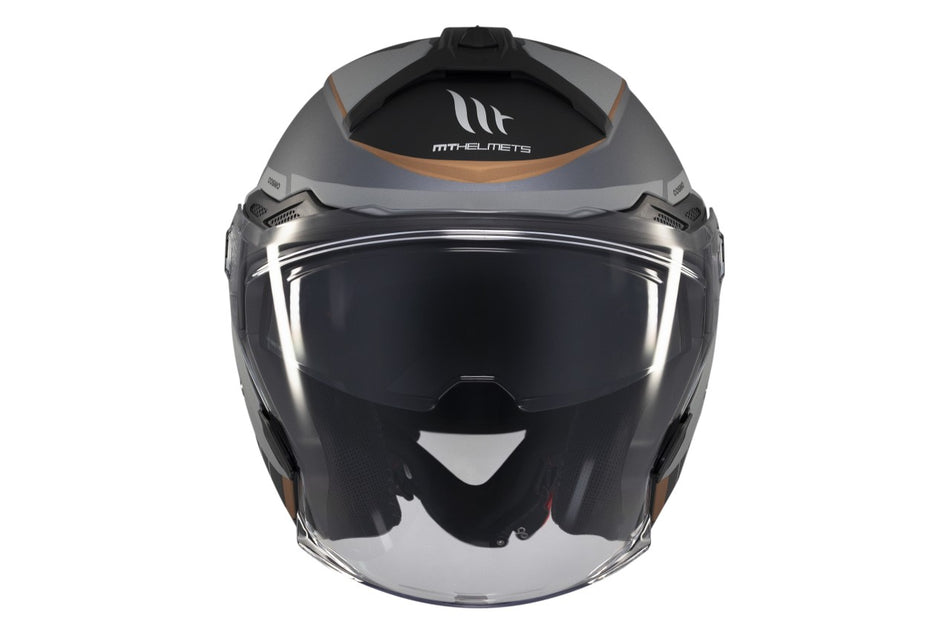 MT Helmets Jethelm Cosmo SV, Cruiser, grau, schwarz, matt, ABS, ECE 22.06
