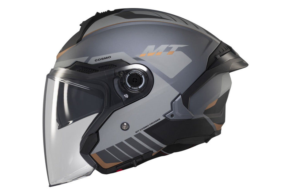 MT Helmets Jethelm Cosmo SV, Cruiser, grau, schwarz, matt, ABS, ECE 22.06
