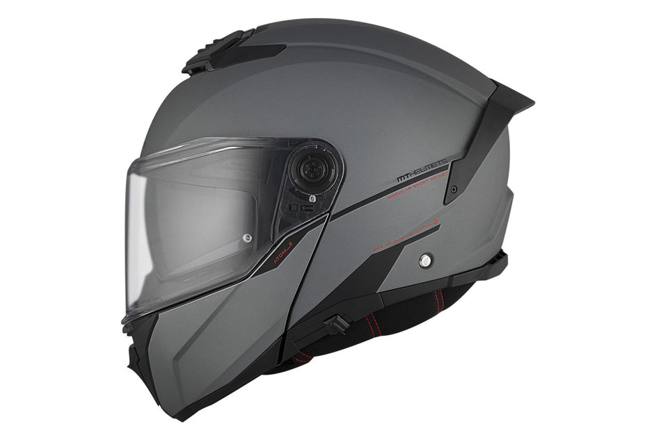 MT Helmets Klapphelm Atom 2 SV, Solid, titan, matt, L, ABS, ECE 22.06