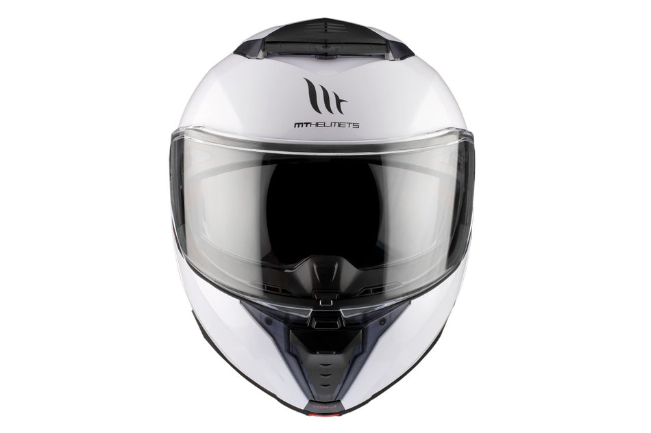 MT Helmets Klapphelm Atom 2 SV, Solid, weiß, glänzend, L, ABS, ECE 22.06