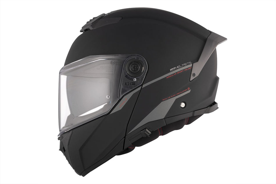 MT Helmets Klapphelm Atom 2 SV, Solid, schwarz, matt, L, ABS, ECE 22.06