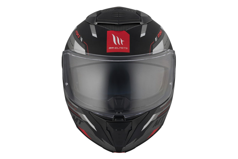 MT Helmets Klapphelm Atom 2 SV, Bast, schwarz, grau, rot, matt, L, ABS, ECE 22.06