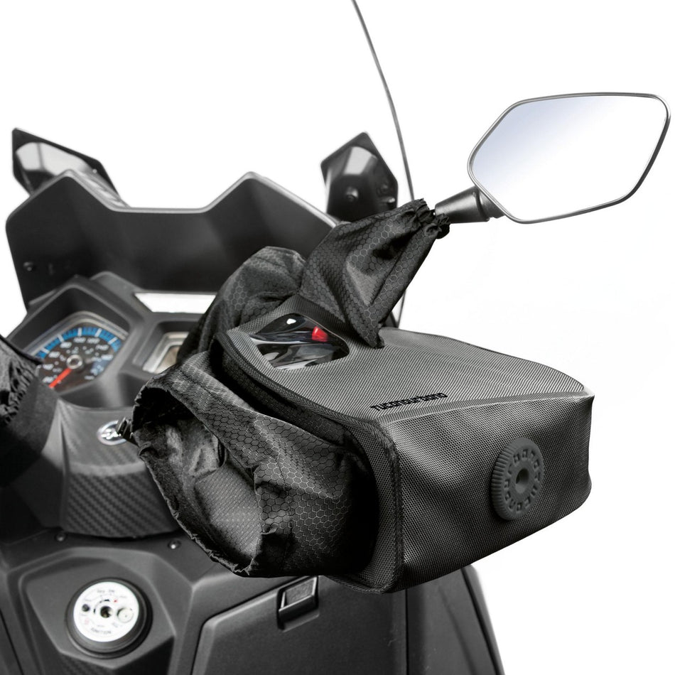 Tucano Urbano Lenkerstulpen für Lenker mit Spiegeln mit oder ohne Lenkerendgewicht, Pro, schwarz, PVC