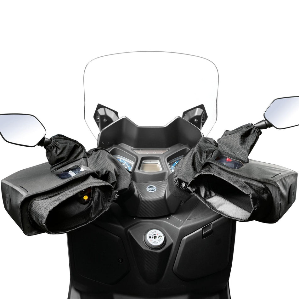 Tucano Urbano Lenkerstulpen für Lenker mit Spiegeln mit oder ohne Lenkerendgewicht, Pro, schwarz, PVC