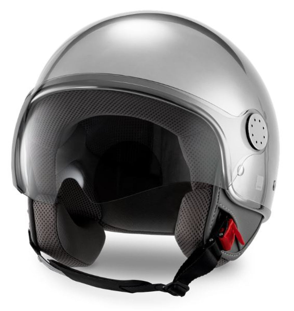 Vespa Jethelm Demi Jet, Visor 4.0 DEC Blade, silber, matt, ABS, ECE 22.06