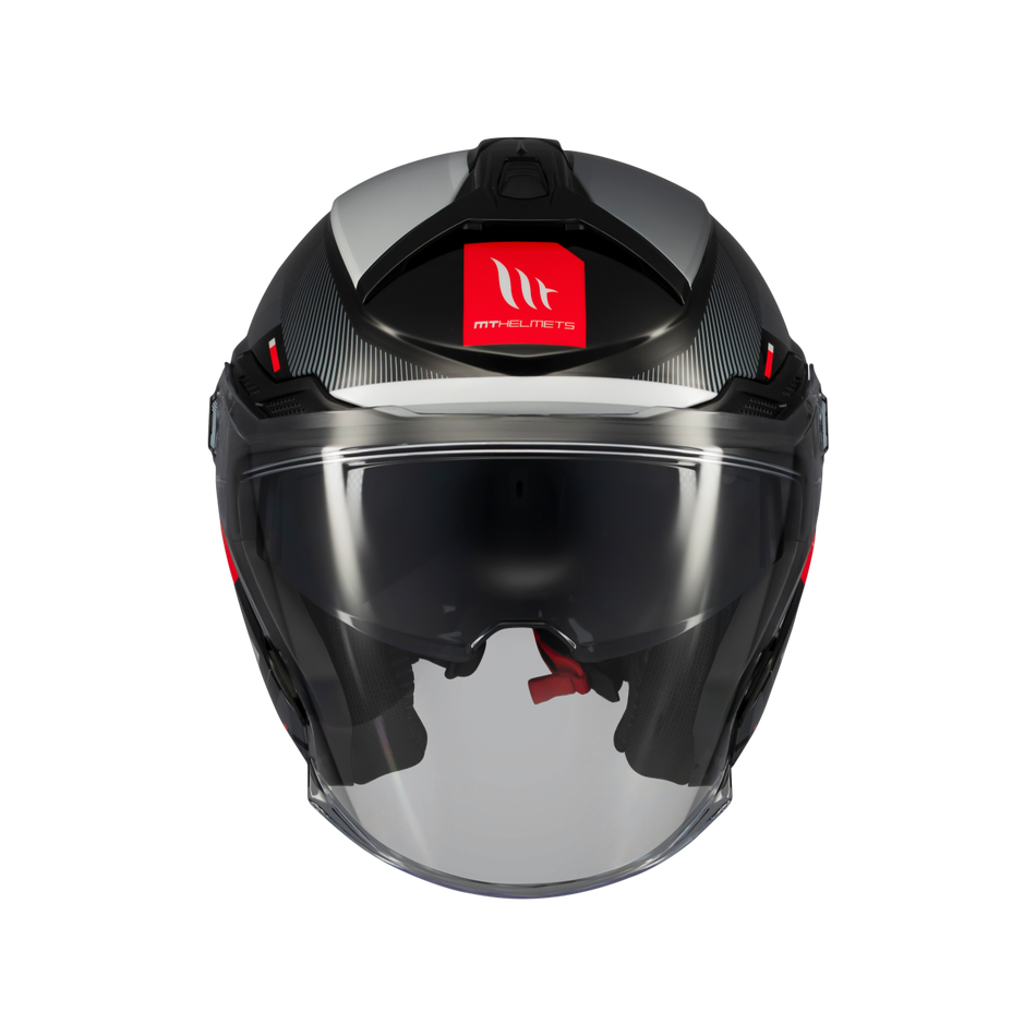 MT Helmets Jethelm Cosmo SV, Silence, schwarz, grau, weiß, glänzend, ABS, ECE 22.06