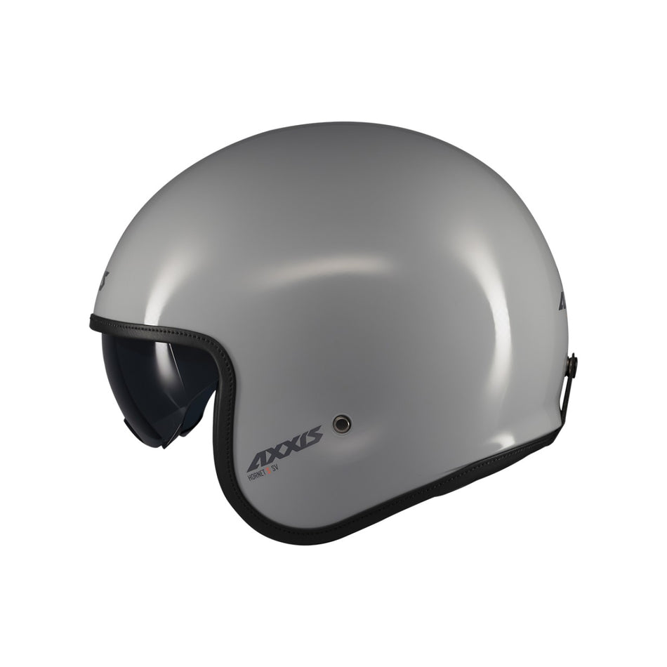 Axxis Jethelm Hornet S SV, Solid, grau, glänzend, ABS, ECE 22.06