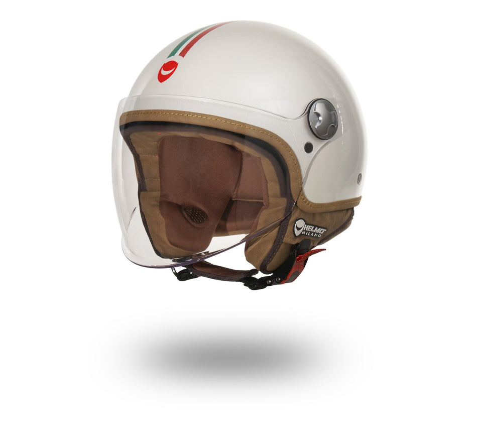 Helmo Milano Jethelm Demi Jet, Veloce, weiß, glänzend, pearl white, ABS, ECE 22.06