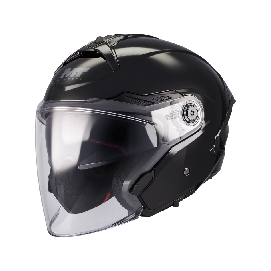 MT Helmets Jethelm Cosmo SV, Pure, schwarz, glänzend, ABS, ECE 22.06